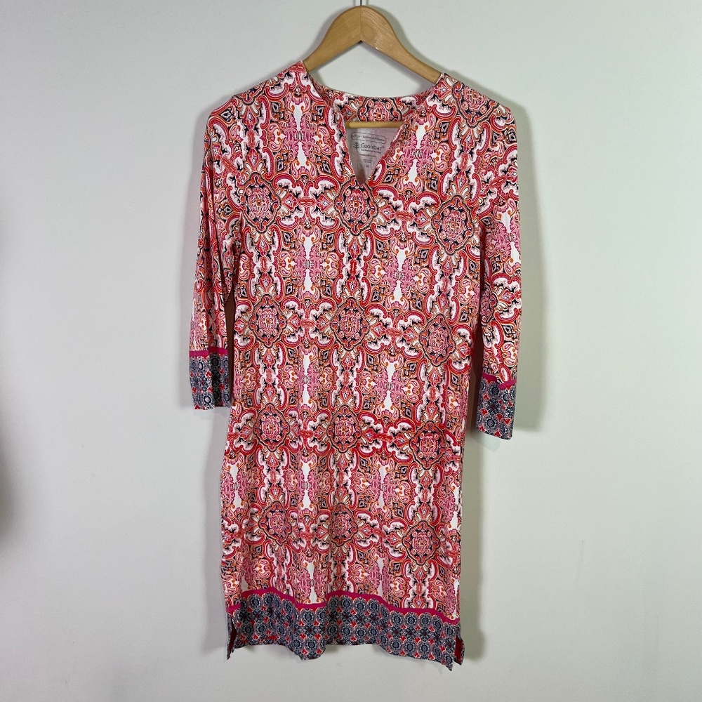 Coolibar Women’s V Neckline Print UV Protection Dress